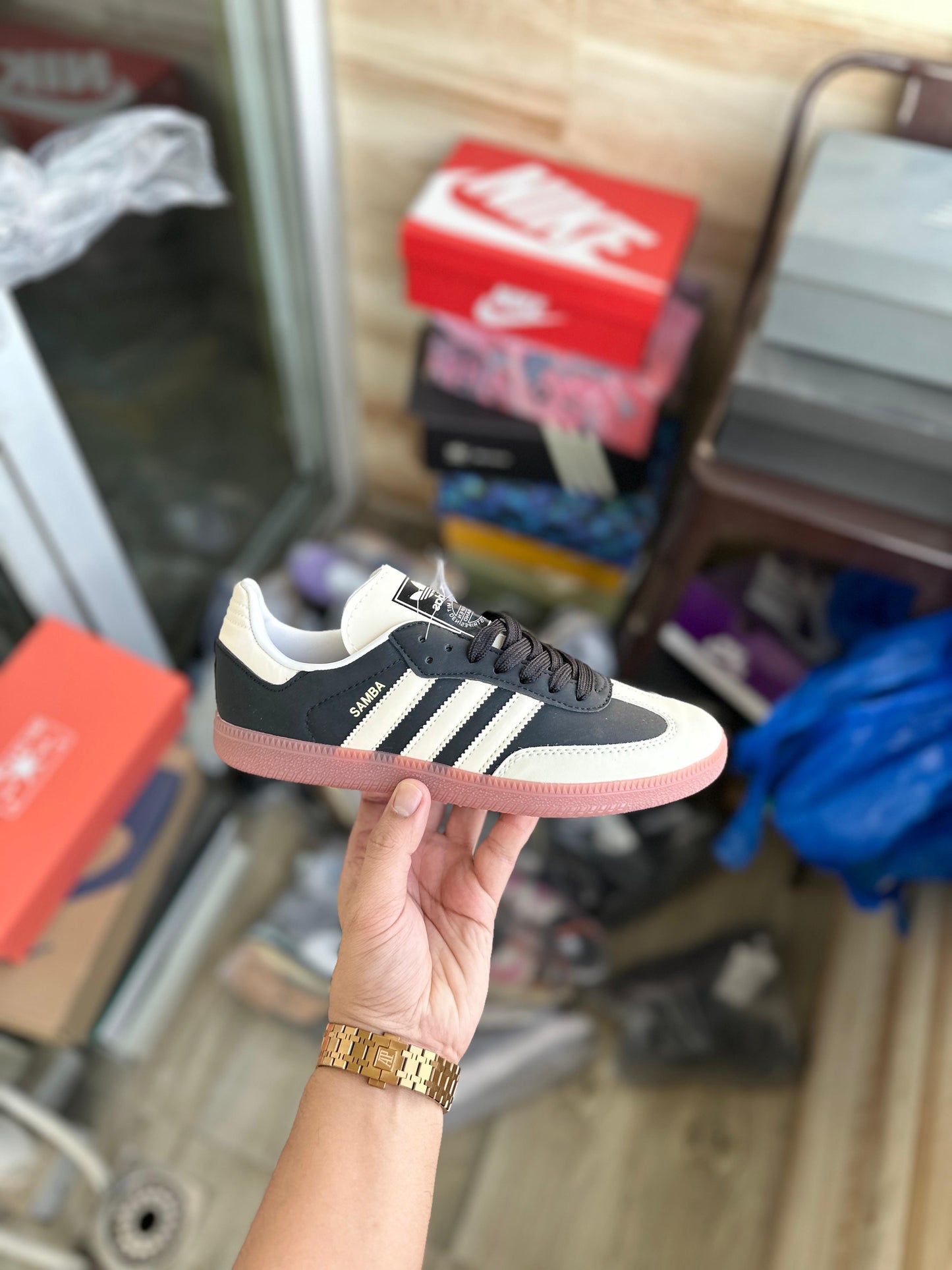 ADIDAS ORGINAL SAMBA WONDER BLACK SHOES