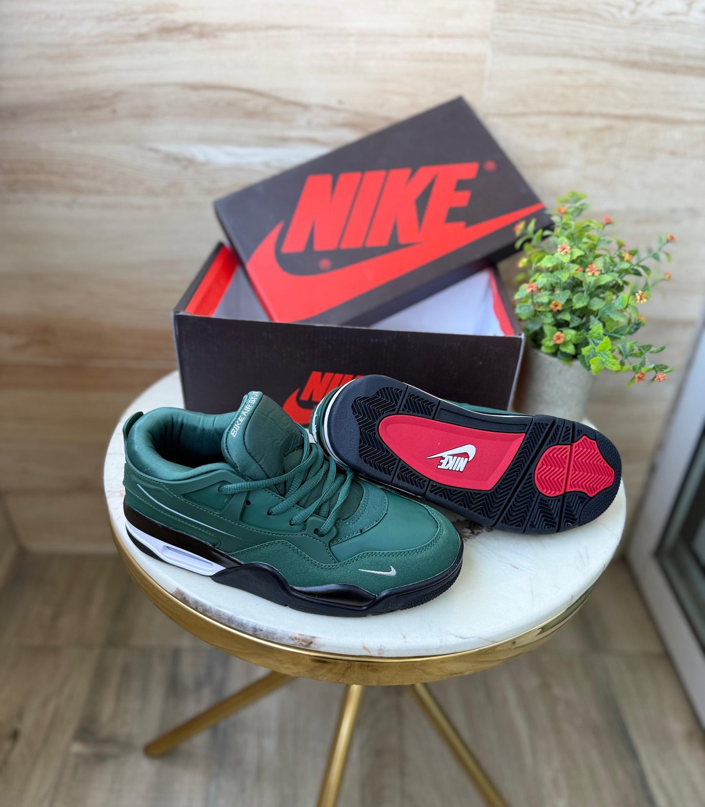 💚 Nike Green Air Max Inspired Sneakers – Bold & Sporty Look
