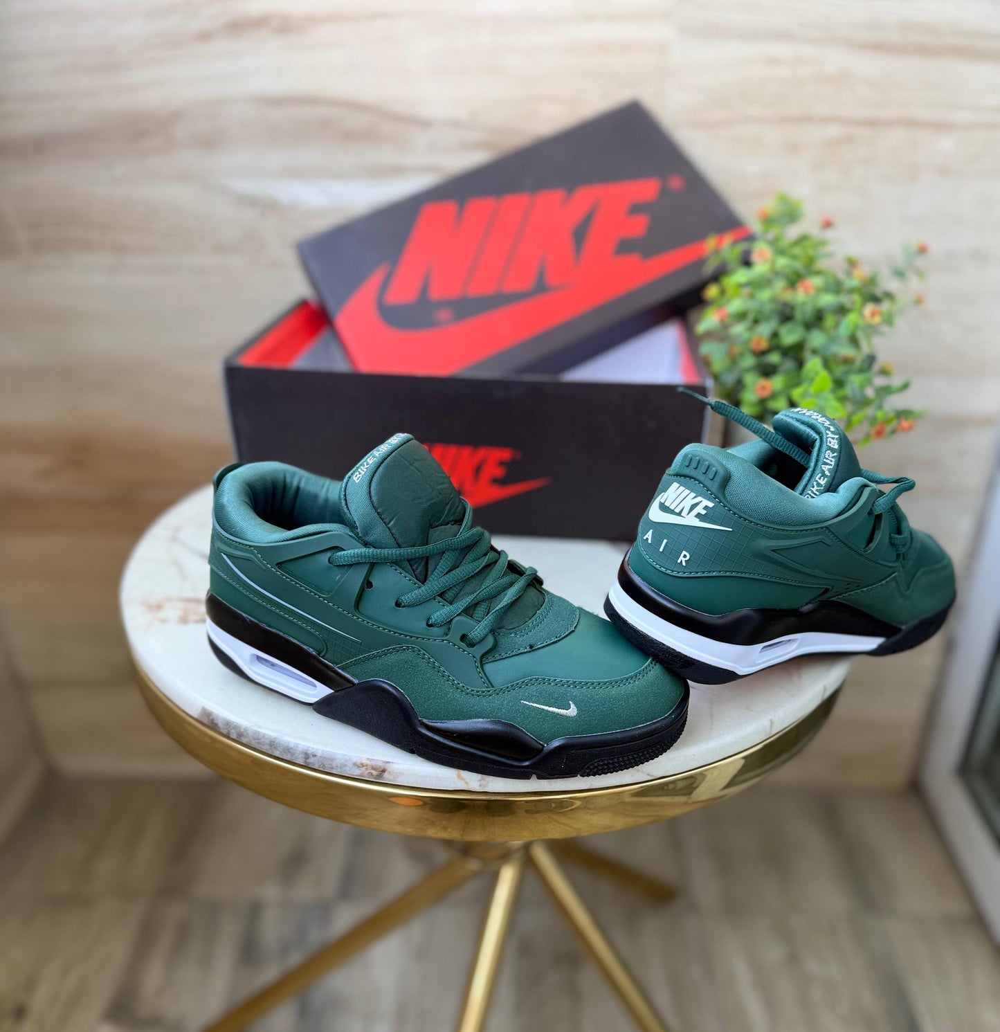 💚 Nike Green Air Max Inspired Sneakers – Bold & Sporty Look