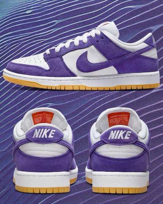 ๐ Nike SB Dunk Low โ Purple Suede with White Leather & Gum Sole