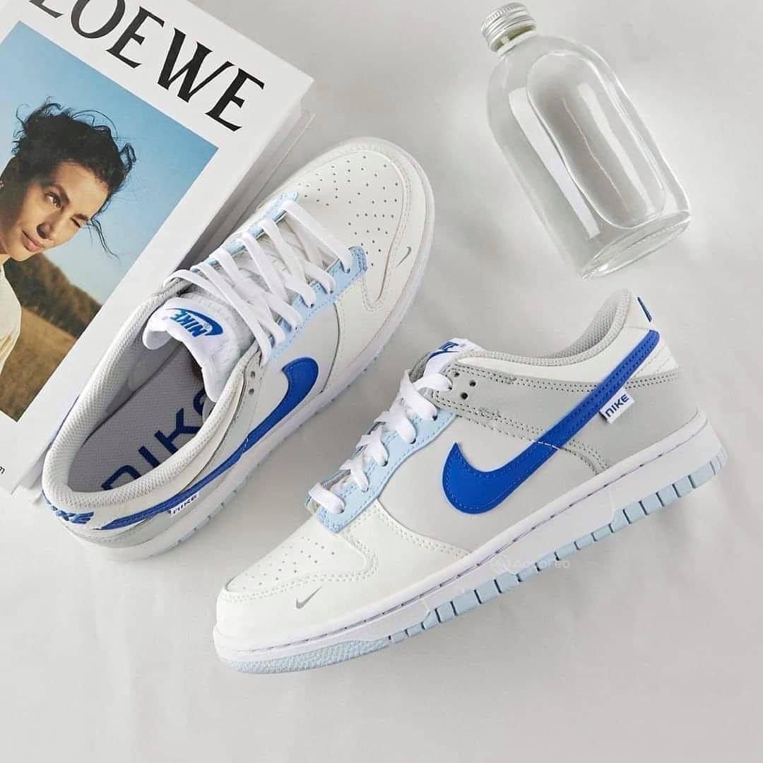 Nike SB Dunk Low β White & Blue Skateboarding Sneakers