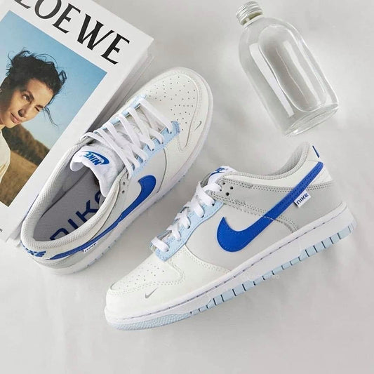 Nike SB Dunk Low โ White & Blue Skateboarding Sneakers
